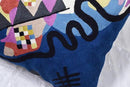 Wool Cotton Blend Abstract Flow Plush Pillow Cover - 18x18, Indoor and Outdoor by CozyNest Decor