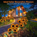 Solar Sunflower Lights, 800mA Solar Garden Light with Real Looking Flowers Outdoor Waterproof Solar Stake Lights for Back Yard, Flower Bed, Pathway, Patio, Porch, Spring Decoration (2 Pack) by GreenHaven Gardens