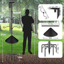 Bird Feeder Pole Stand,95 Inch House Pole for Outdoors Weather Station,Heavy Duty Metal Mount Kit Adjustable Multifunctional Bird Feeder Stand by GreenHaven Gardens