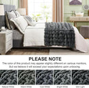 DREAMNINE Large Soft Thick Fuzzy Bubble Faux Rabbit Fur Bed Blanket Queen Size 80" x 90",Reversible Gray Plush Big Warm Shaggy Fluffy Blankets for Sofa, Solid Luxury Cozy Cute Bumpy Furry Blanket,Grey by CozyNest Decor