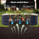 Raised Garden Bed Kit, 4x2x1 ft Galvanized Planter Box Outdoor with Safety Edging, Large Metal Raised Beds for Gardening Vegetables Flower Herb (Navy Blue) by GreenHaven Gardens