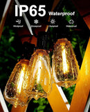 Outdoor String Lights - 50FT LED Patio Lights with 27 Shatterproof Waterproof Bulbs, Connectable Dimmable Edison IP65 ST38 Outside Lights for Garden, Balcony, Porch, Backyard, Deck, Home Decor by CozyNest Decor