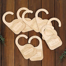 Whitluck's Baby Closet Dividers - 8-Pack Double-Sided Wooden Hangers for Organizing Baby Clothes from Newborn to 24 Months (Infant to Toddler) - Cute and Functional Nursery Decor for Boys and Girls by TinyTreasures Baby Boutique