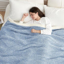 Snuggle Sac Heather Blue Bed Blanket Oversized Twin XL 66x90, Super Soft Warm Blankets for Bed, Living Room, Luxurious Microfiber Blanket Dupes, Heather Blue, 66x90 by TinyTreasures Baby Boutique