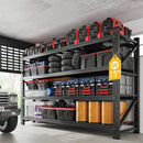 9000LBS Metal Steel Storage Shelves - 75" W Black 4 Tier Heavy Duty Rack Commercial Industrial Shelving with Adjustable Shelf for Basement Garage Warehouse - 75" W x 24" D x 70" H by GreenHaven Gardens