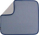 S&T INC. Dish Drying Mat, 16” x 18”, Absorbent Microfiber Kitchen Counter Mat, Dish Drying Pad for Dishes, Utensils, Pots and Pans, Large, Blue Stockinette by CozyNest Decor