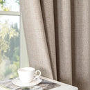 Linen Curtains 84 Inch Length 2 Panels Set, 100% Blackout Curtains Textured Thermal Insulated, Grommet Light Blocking Drapes for Living Room Bedroom Luxury Decor(52W × 84L inch, Linen) by CozyNest Decor