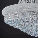 31 - Light Large Empire Crystal Chandelier for High Ceiling Foyer Entryway Staircase Living Room Dining Room Chrome Finish by CozyNest Decor
