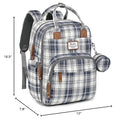 RUVALINO Diaper Bag Backpack, Multifunction Travel Pack Maternity Baby Changing Bags, Large Capacity, Waterproof, Blue Plaid by TinyTreasures Baby Boutique