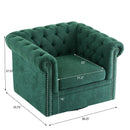 Chesterfield Style Swivel Club Chair With Button Tufted by HouseOfZazla