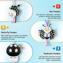 Spiral Car Seat Toys for Babies, 0-6 Months Stroller Pram Activity Hanging Toys High Contrast Black and White Sensory Toy, Newborn Soft Plush Travel Toy for Newborn Boys Girls Gift by TinyTreasures Baby Boutique