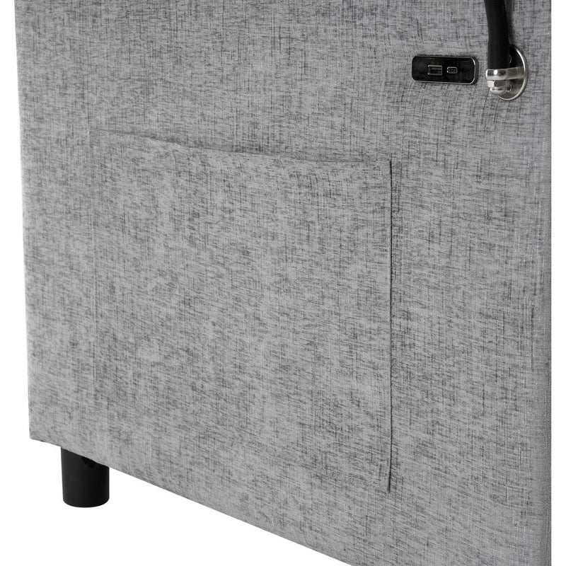 56.9' Loveseat Sofa Pull-out Sofa Bed Sleeper Sofa with a Reversible Backrest Cushion, Side Pockets, Two USB Ports and a Phone Holder for Living Room, Grey