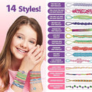 Chilpals Friendship Bracelet Making Kit for Girls,Arts and Crafts for Kids Ages 8-12,Birthday Gifts Ideas for Girl 7 8 9 10 11 Year Old - 2 in 1 Bracelets String Maker Toys Set (Pink) by TinyTreasures Baby Boutique