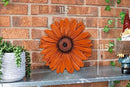 NAT & Jules Gerbera Daisy Flower Shaped Dimensional Indoor Outdoor 12 inch Cast Resin Decorative Garden Stepping Stone, Patio, Walkway Sculpture Yard Art, Orange by CozyNest Decor