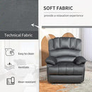 Luxlen Manual Recliner Chair, Reclining Chair with Overstuffed Armrest and Backrest, Living Room Single Sofa Recliners,Light Grey by CozyNest Decor