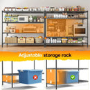 REIBII 2560LBS Storage Shelves 55.5"W Metal Shelving Unit 4 Tier Wire Shelving Commercial Adjustable Garage Shelving Heavy Duty for Storage Rack for Pantry, Garage, Kitchen,55.5"W x 18"D x 55.5"H,2PCS by GreenHaven Gardens