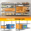 REIBII 2560LBS Storage Shelves 55.5"W Metal Shelving Unit 4 Tier Wire Shelving Commercial Adjustable Garage Shelving Heavy Duty for Storage Rack for Pantry, Garage, Kitchen, 55.5"W x 18"D x 55.5"H by CozyNest Decor