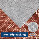COZYLOOM 4x6 Area Rug Modern Indoor Area Rug Machine-Washable for Living Room or Bedroom Softness Foldable Carpet for Easy Storage Abstract Geometric Design Non Slip Stain Resistant Carpet, Brick Red by TinyTreasures Baby Boutique