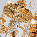 French K9 Crystal Maria Theresa Chandeliers, Luxury Vintage Pendant Light Fixture for Dining Room, Living Room, D17.7*H25~72 inch (Adjustable), Clear Crystal & Brass Finish Frame by CozyNest Decor