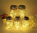 Solar Mason Jar Lid Lights, 10 Pack 30 LED Waterproof Firefly Fairy Lights with Hangers(No Jars), Outdoor Starry String Lights for Patio Yard Garden Wedding Lantern Decor (Warm White) by GreenHaven Gardens