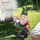 Alpine Corporation 16" Tall Outdoor Garden Gnome and Bird Feeder Yard Statue Decoration by GreenHaven Gardens