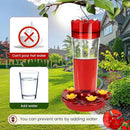 Plastic Hummingbird Feeders for Outdoors Hanging Ant and Bee Proof, 2 Pack 15 Ounces Red Hummingbird Feeder with 5 Feeding Ports and Perches, Built-in Ant Moat, Outside Garden Décor (Plastic, 2) by GreenHaven Gardens
