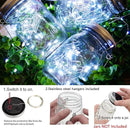 Mason Jars Lids 30 LED 12 Pack Solar Fairy Firefly Lights - Solar Lantern Hanging Lights for Patio Yard Garden Wedding Decorations - Cool White by GreenHaven Gardens