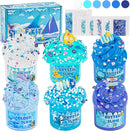 6 Packs Slemes, Blue Slime Kit - Cloud Slime kit for Boys Girls Ages 8-12, for Kids Slime Set Party kit Goodie Bag Stuffers, 4 5 6 7 8 9 10 Year Old Girl Birthday Gift Cute Stuff by TinyTreasures Baby Boutique