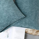 CaliTime Throw Pillow Covers Decorative 20 X 26 Inches Pack of 2 Cozy Chenille Standard Pillow Shams Cases for Couch Sofa Bed Living Room Home Smoke Blue by CozyNest Decor