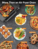 Nuwave Bravo Pro Smart Air Fryer Toaster Oven Combo, Airfryer Convection Oven Countertop, 12-in-1 Functions with Quicker & Even Crisp Technology, 1800W, 50-450°F, PFAS-Free, 21QT, Black by CozyNest Decor