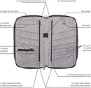 Valante Premium Family Travel Document Organizer Capacious RFID Passport Holder Wallet (Large, gray) by TinyTreasures Baby Boutique
