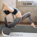 Yoga Mat Non Slip Anti-tear,extra thick-2/5 inch（10MM）High Resiliency Professional POE Yoga Mats for Women Men Kids,72"x24"inch,Workout, Yoga, Pilates and Floor Exercise, with Carrier Strap by TinyTreasures Baby Boutique