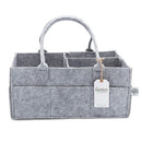 Parker Baby Co. Diaper Caddy - Nursery Storage Bin and Car Organizer for Diapers and Baby Wipes - Gray, Large by TinyTreasures Baby Boutique
