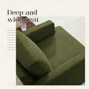 Mid-Century Accent Chair,Modern Linen Fabric Armchair for Living Room,Comfy Upholstered Reading Accent Chairs for Bedroom,Single Sofa Chair with Wood Legs (Green, 2 Pack) by CozyNest Decor