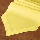 D'Moksha Homes Lemon Yellow Linen Table Runner 108 Inches Long - 100% Pure Linen Diamond Table Runner 14 x 108 Inch for Dining, Fall and Halloween - Machine Washable by CozyNest Decor