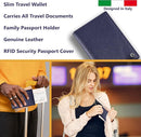 2 Passport Holder - Travel Essentials, RFID Blocking Wallet Credit Card Organiser, Plain Accessories Slim Cover For Men & Women by TinyTreasures Baby Boutique