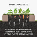 HDPE Raised Garden Bed 47.24 * 24.4 * 9.65 in,Vegetable Planter Bed Outdoor,Elevated Horticulture Planter Bed,Waterproof,Rot-Resistant and Non-Cracking Above Ground Garden Bed(Light Brown) by GreenHaven Gardens