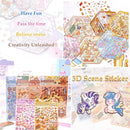 DIY 3D Sticker for Kids, 6 Sets of Cute Stickers for Girls Adult Isometric Sticker Scene Kids Reuseable and Waterproof Stickers by TinyTreasures Baby Boutique