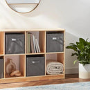 Amazon Basics Collapsible Fabric Storage Cube Bins Organizer with Handles, Sturdy, Gray, 13-x-13-x-13-inch, Pack of 6 by CozyNest Decor