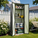 Patiowell 28 Cuft Outdoor Storage Cabinet with Lockable Door, Metal Storage Shed with 3 Adjustable Shelves, Indoor Outdoor Vertical Waterproof Tool Shed for Backyard Garden Patio Lawn, Black by GreenHaven Gardens