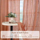 LAMIT Terracotta 72 inch Linen Curtains 2 Panels Set for Living Room, Soft Thick Linen Semi Sheer Light Reducing Bronze Grommet Window Treatments Neutral Drapes for Bedroom, 52 x 72 Inch by CozyNest Decor