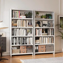 69.3" H Home Office Bookcase Shelf Storage,5 Tier Bookcase with Open Display Shelves,Industrial Wide Bookshelf with Metal Frame for Home Office, Living Room, Bed Room (34.1" W) by CozyNest Decor