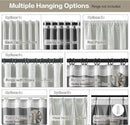 RAIN CITY Natural Blackout Curtains 96 Inch Long 2 Panels Set,Back Tab/Rod Pocket/Pleated Look with Hooks,Linen Blend Textured Rustic Farmhouse Heat Insulated Summer Drapes for Living Room 50W x 96L by CozyNest Decor