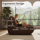 Bean Bag Chair, Oversized Loveseat Fireside Chair for Adults, 2 Seater with Memory Foam Filled, Lazy Sofa Lounge Floor Sofa for Living Room, Bedroom, Office, No Assembly Required. (Coffee) by CozyNest Decor