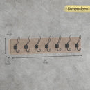 HBCY Creations Weathered Solid Wood Wall Mounted Coat Rack with Shelf, 7 Hooks, 34" Long - Kitchen, Mudroom, Entryway, Bathroom - Includes Mounting Hardware, Coat Hanger, Dog Leash Hooks, Towel Rack by CozyNest Decor