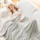EMME Muslin and Fleece Queen Blanket Reversible - 80"*90" Grey Soft Warm Throw Blankets for Couch Bed Picnic Travel Bed by CozyNest Decor