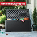 Rubbermaid Extra Large Resin Outdoor Storage Deck Box (134 Gal), Weather Resistant, Black, Deck Organization for Home/Backyard/Pool Chemicals/Toys/Garden Tools/Porch/Patio Cushions by CozyNest Decor