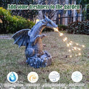 Dragon Solar Garden Statues Outdoor Decoration with LED Light Strings,Dragon Figurine Solar Lights Lawn Décor,Outside Statue Ornament for Patio, Balcony, Yard,Unique Gifts for Mom Grandma by CozyNest Decor