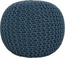 REDEARTH Round Pouf Bean Bag Ottoman - Foot Stool Hand Knitted - Home Decor Pouffe Stuffed - Cable Boho Poof Beanbag Footrest for Living Room - Nursery - Bedroom - Patio (19.5"x19.5"x14") - Teal by CozyNest Decor