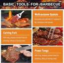 Grilljoy 24PCS BBQ Grill Tools Set with Meat Thermometer and Injector - Extra Thick Stainless Steel Fork, Spatula& Tongs - Complete BBQ Accessories in Aluminum Case - Perfect Grill Gifts for Men by GreenHaven Gardens